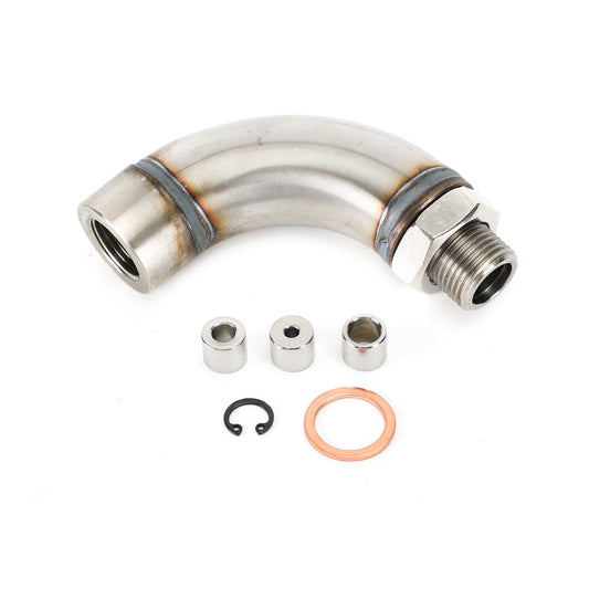J Style M18X1.5 O2 Oxygen Sensor Angled Extender Spacer Kit For OBD2 Vihicle