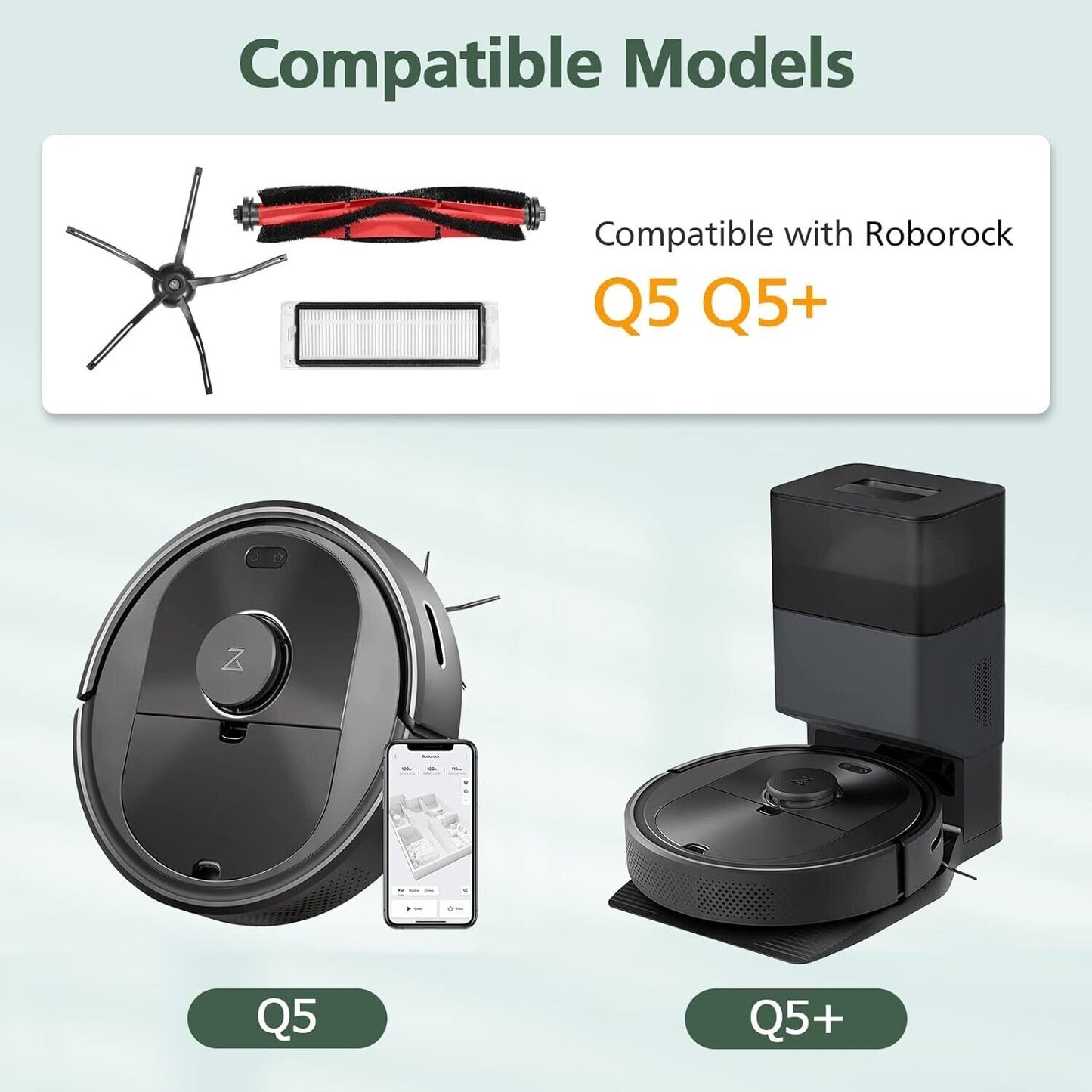 Replacement parts Fit for Roborock Q5 Q5+ Q5 Plus Robot Vacuum Cleaner