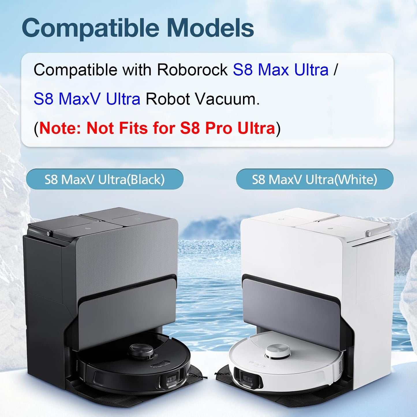Replacement part Compatible with Roborock S8 Max/MaxV Ultra Robot Vacuum Cleaner