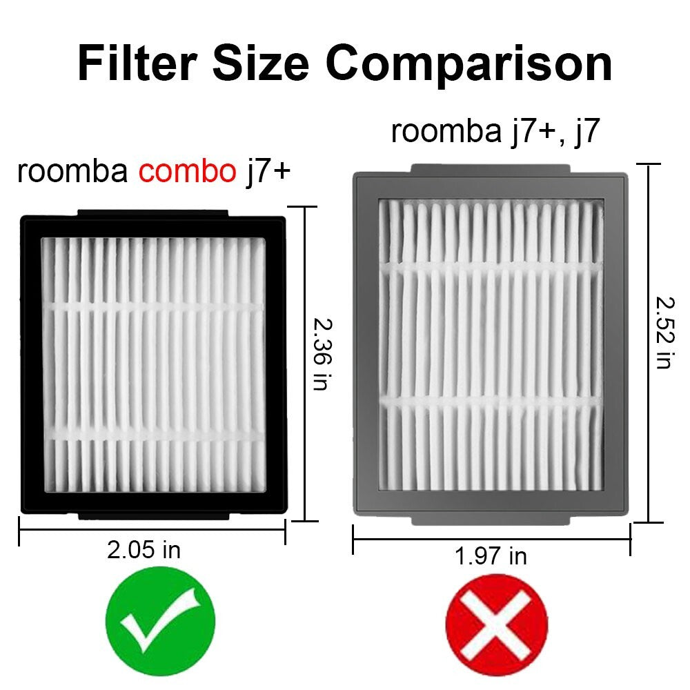 Filters Replacement compatible with irobot Roomba Combo j7+ Robot Vacuum and Mop