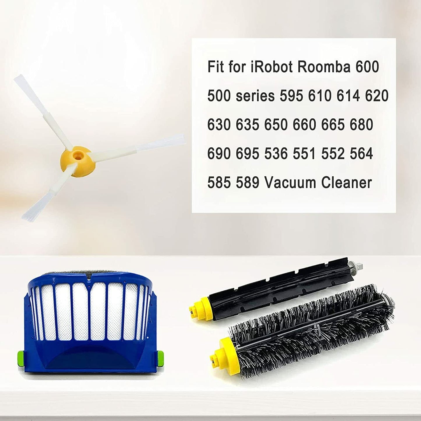 Replacement Parts for irobot Roomba 600 Series 694 675 Brush Filter Side brush
