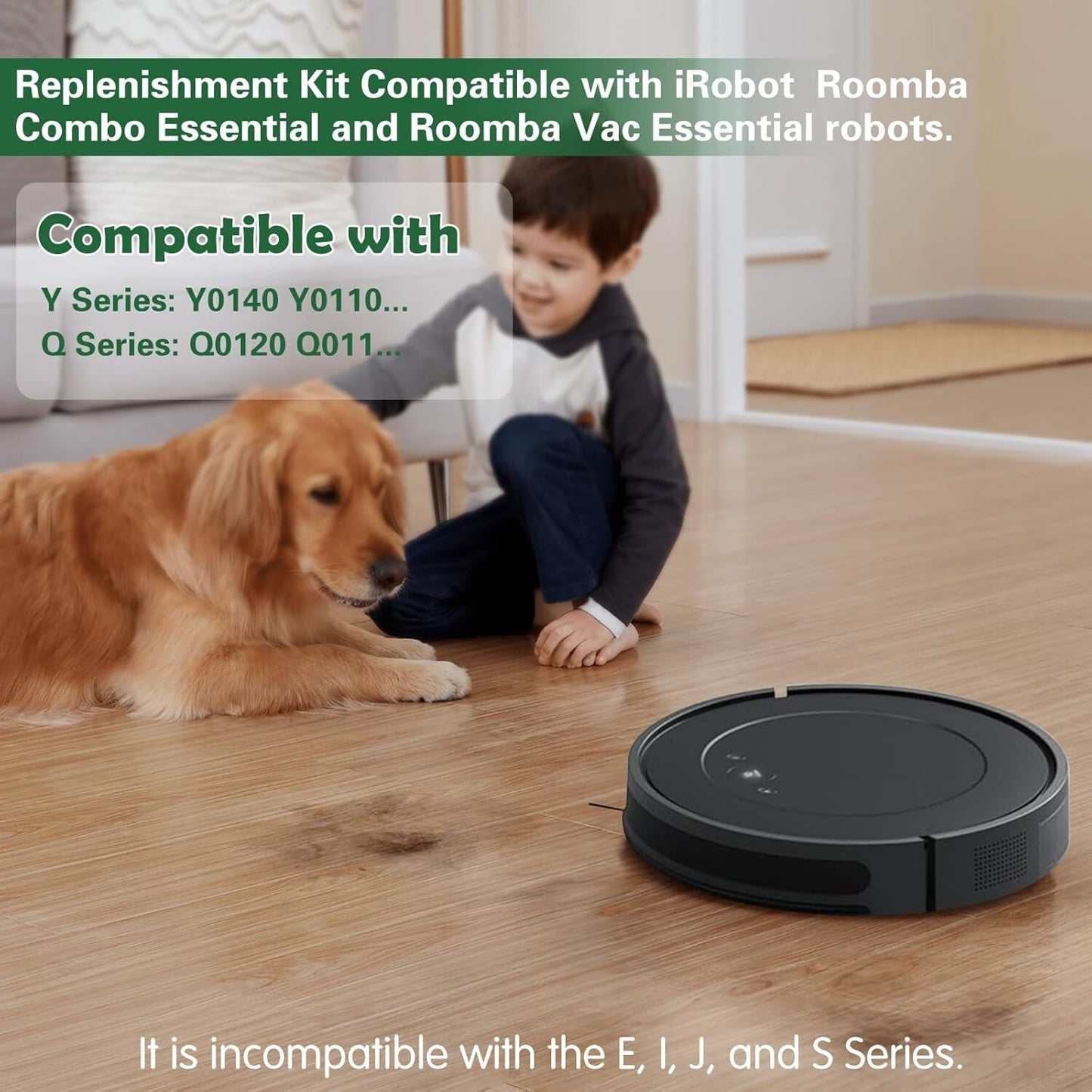 Replacement Parts Compatible for iRobot Roomba Essential Q0120/Y0140/Q011/Y0110