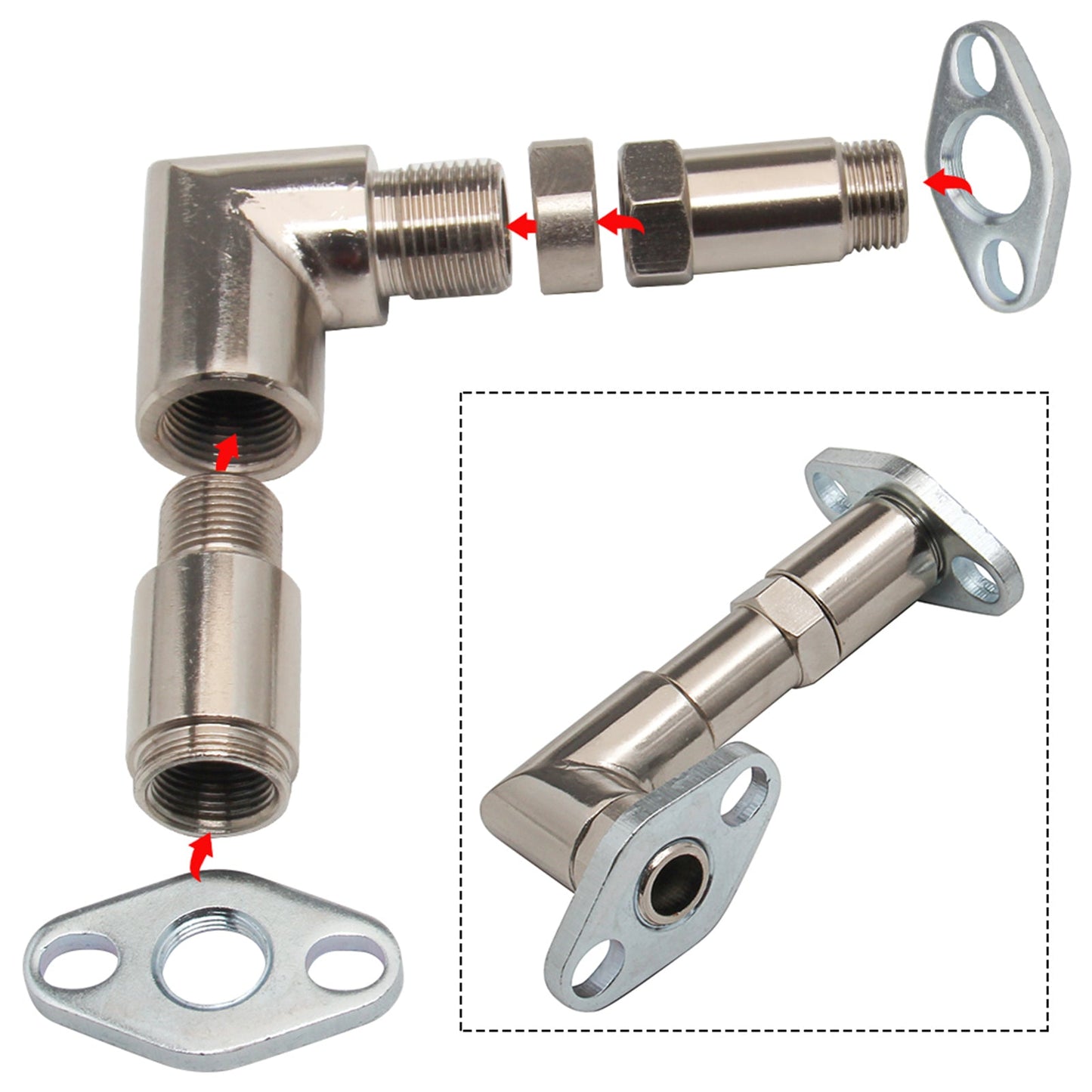 O2 Oxygen Spacer Sensor Extension Multi fit 90 Degrees 02 Fits Toyota Tacoma Etc