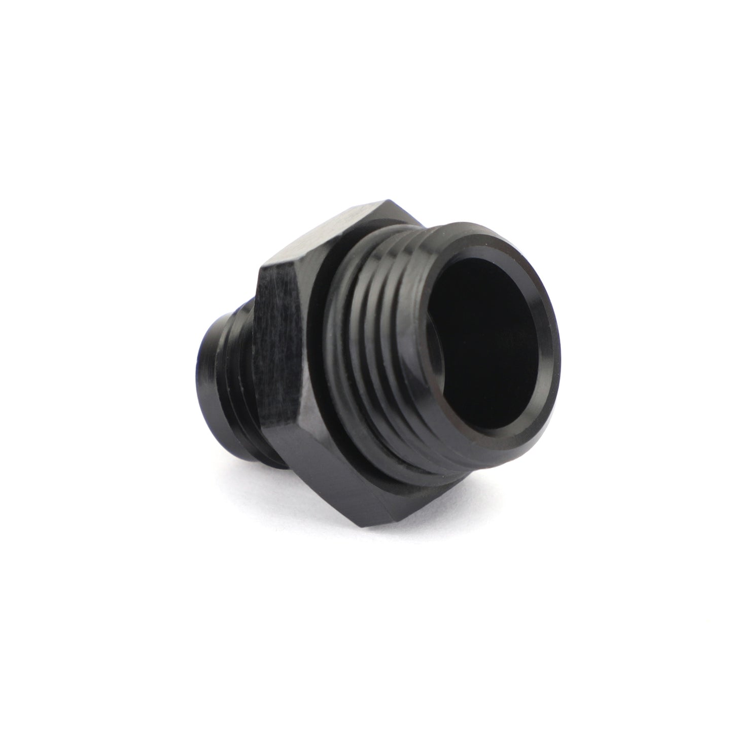 ORB-8 O-ring Boss AN8 8AN to AN6 6AN Male Adapter Fitting Black Anodized