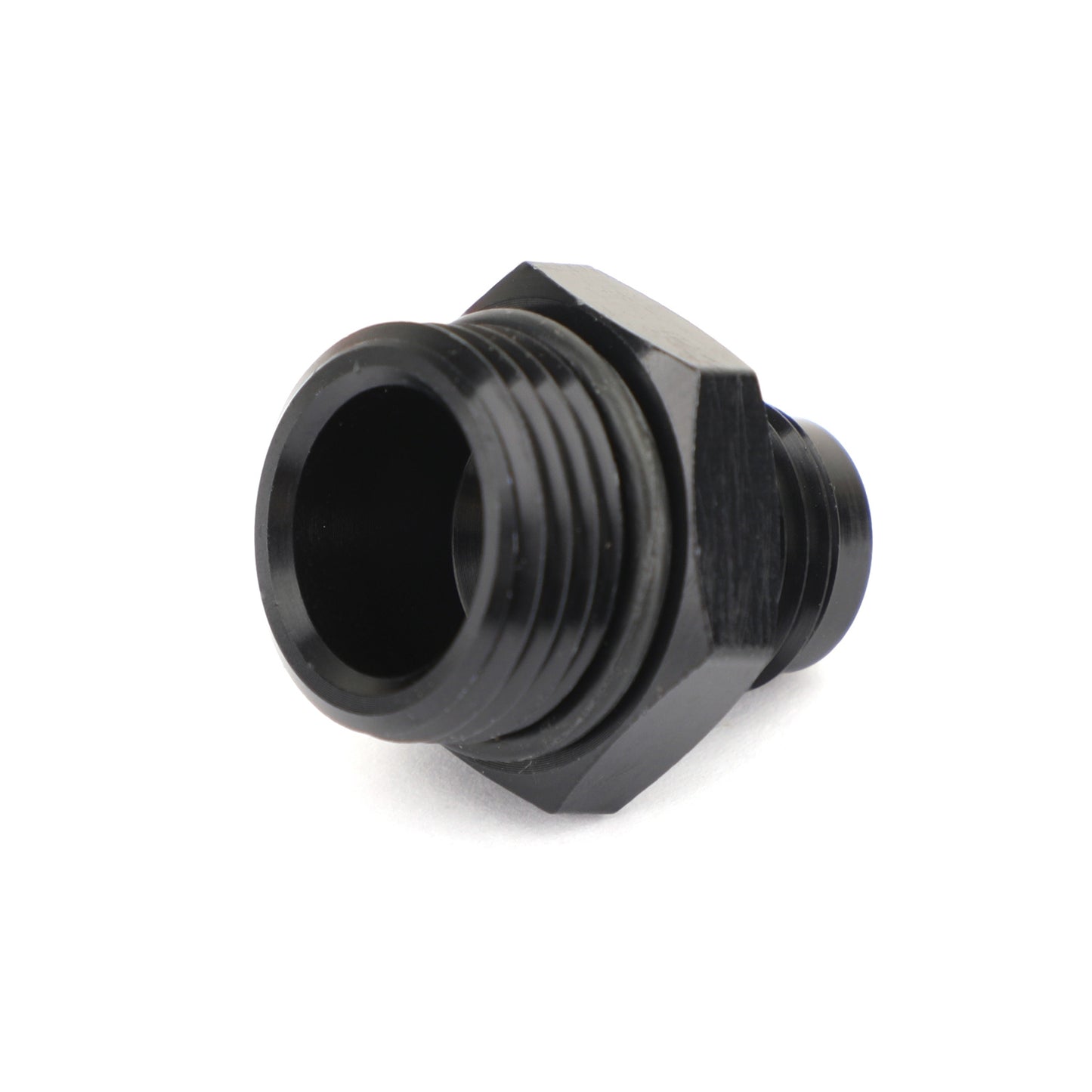 ORB-8 O-ring Boss AN8 8AN to AN6 6AN Male Adapter Fitting Black Anodized