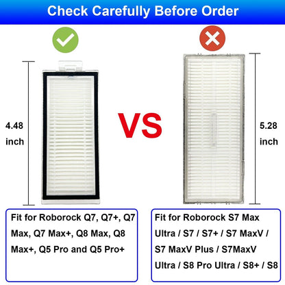 Filter Replacement for Roborock Q7 Max+,Q7,Q7+,Q7 Max,Q5 Pro+,Q5 Pro,Q8 Max