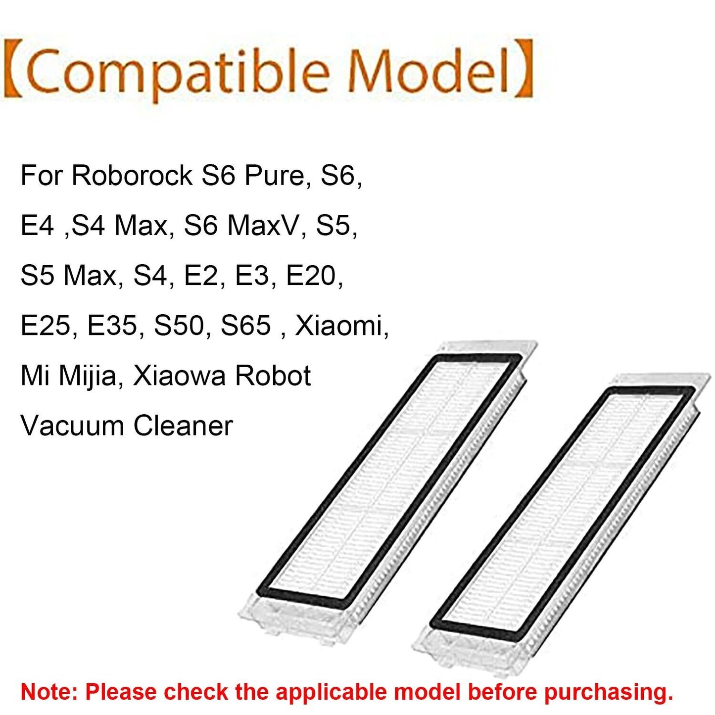 Filter Replacement For Roborock S6 MaxV, S6 Pure, S5 Max, S5, S6, E4 ,S4 Max, S4