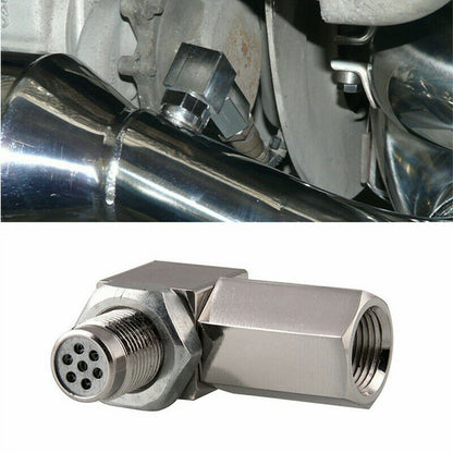 90 Degree O2 Sensor Spacer Engine Light CEL Check Bung Mini Converter Connector