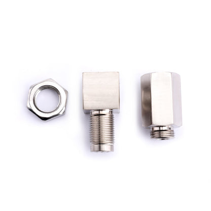 90 Degree O2 Sensor Spacer Engine Light CEL Check Bung Mini Converter Connector