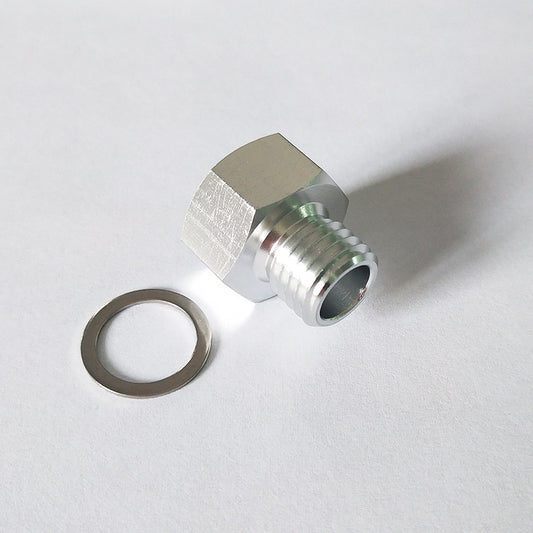 M12X1.5Mm To 1/8 Npt Gm Ls Engine Oil Pressure Sensor Adapter Aluminum