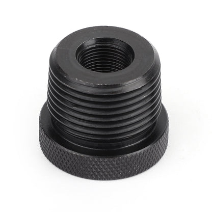 Knurled Black 1/2-28 To 3/4 Npt Threaded Oil Filter Adapter Anodized Connector