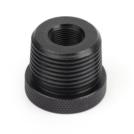 Knurled Black 1/2-28 To 3/4 Npt Threaded Oil Filter Adapter Anodized Connector