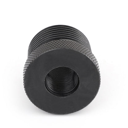 Knurled Black 1/2-28 To 3/4 Npt Threaded Oil Filter Adapter Anodized Connector