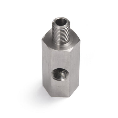 1/8" BSPT Oil Pressure Sensor Tee to NPT Adapter Turbo Supply Feed Line Mete